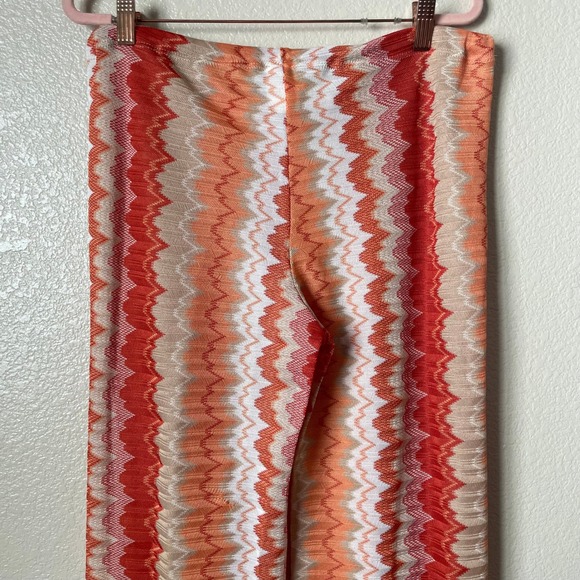 Becca Pants Womens Medium Beach Cover Up Chevron Knit Wide Leg Side Slits Resort - Picture 6 of 10